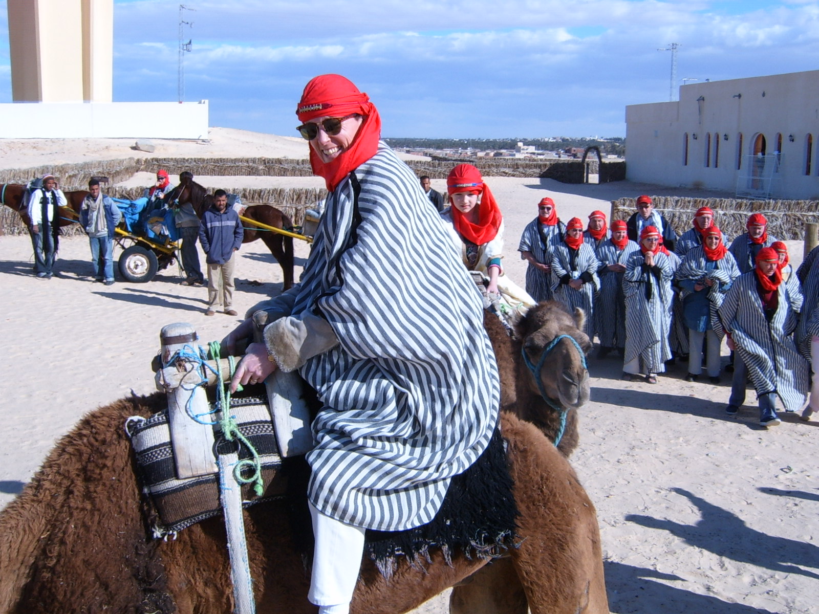 Photo of Helen and Lily on Camels